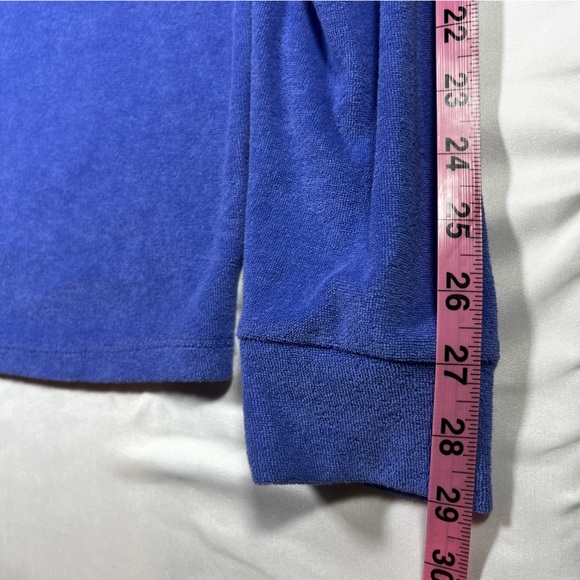 Peloton Terrycloth 1/4 Zip Pullover Cropped Oversized Swearshirt Size Small EUC - Picture 12 of 12